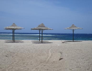 海滩, 雨伞, 休息, 假期, mrze, 沙子, 海