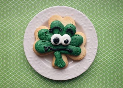 圣帕特里克节, 假日, 三叶草, 饼干, 圣帕特里克节, 动物的代表, 绿色的颜色