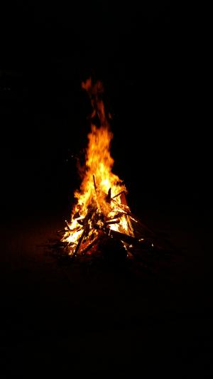 消防, 木材, 晚上