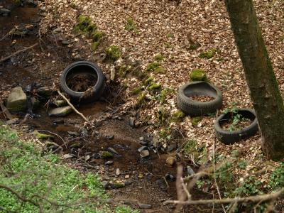 汽车轮胎, 成熟的, 轮胎, 橡胶, 垃圾, 污染, 环境