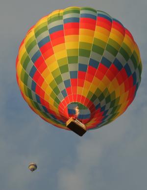 热气球, 上升, 天空, 多彩, 飞行, 事件, 电梯