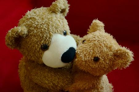 泰迪, 依偎, 爱, 友谊, 软玩具, 毛绒的动物玩具, 熊