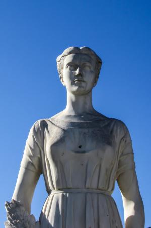 雕像, 雕塑, 女人, 纪念碑, 希腊语, 希腊, 斯亚索斯