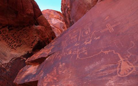 火之谷, 砂岩, 爱达荷州, 岩画, 符号, 美国原住民, 文字