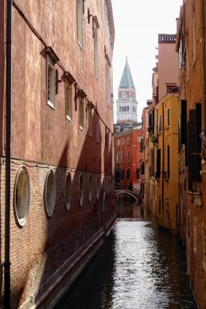 威尼斯, 通道, 钟楼, 钟楼, 外墙, 意大利, 建筑