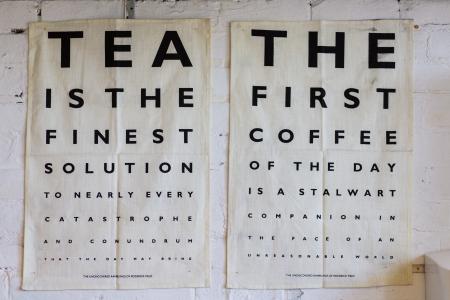 海报, 设计, 茶, 咖啡, 字母, 刻字, 眼科医生
