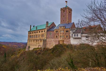 瓦尔特堡, 城堡, 堡垒, 中世纪, · 路德 · 金, 爱森纳赫, 德国图林根州