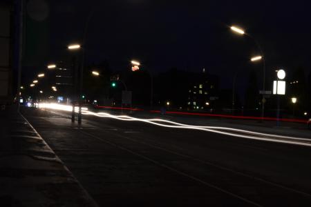 汉堡, 晚上, 道路, 城市, 交通, 光, 灯