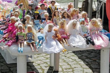 跳蚤市场, 娃娃, 玩具, 儿童玩具, 多彩, 娃娃裙, 浏览