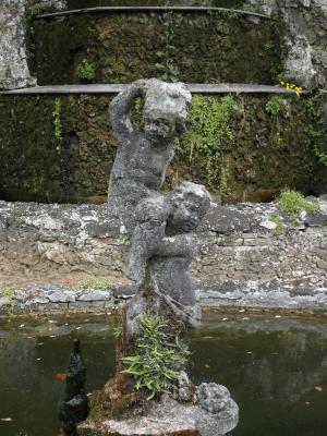 雕像, 托斯卡纳, 花园, 意大利, 石头, 裸体