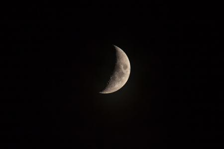 黑暗, 晚上, 月亮, 光, 天文学, 月球表面, 新月