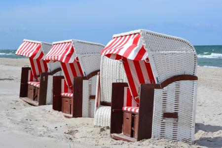 沙滩椅, 夏季, 波罗地海, 旅行, 假日