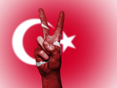 土耳其人, 土耳其语, 和平, 手, 国家, 背景, 旗帜