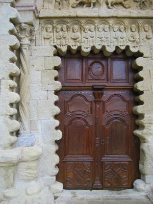 门户网站, ganagobie 修道院, 本, 修道院, 阿尔卑斯-de-haute-普罗旺斯, 法国, 入口