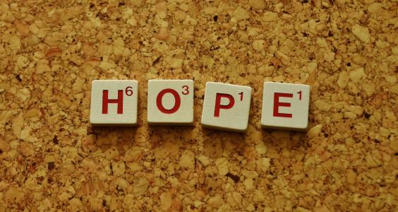 希望, 单词, 字母, 不要放弃希望, 文本, 通信, 没有人