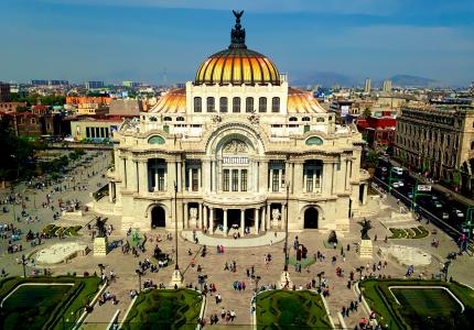 墨西哥, df, 博物馆, 美术, 建筑, 景观, 城市