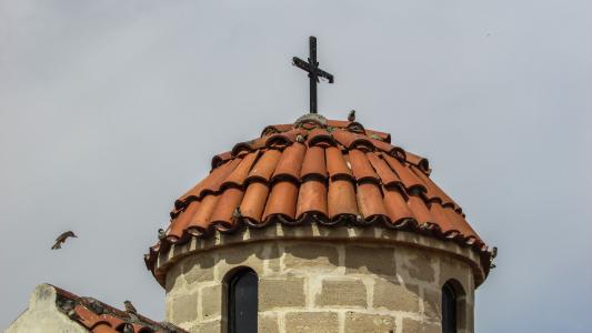 塞浦路斯, xylotymbou, 圣拉萨罗 ionas, 教会, 东正教, 建筑, 圆顶
