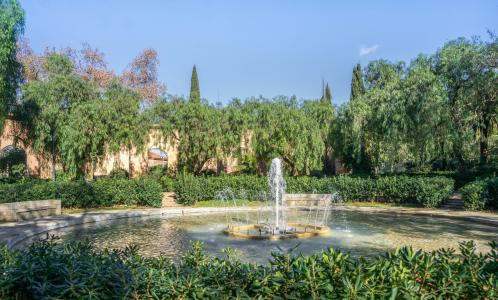 喷泉, 公园, 自然, 建筑, 户外, 巴塞罗那, 西班牙