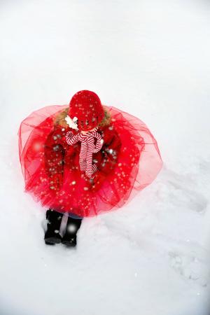 小女孩在雪中, 冬天, 雪, 女孩, 儿童, 小, 圣诞节