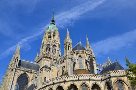 教会, 大教堂, bayeux, 建筑, 著名的地方, 宗教, 欧洲