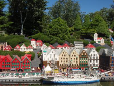 高主题公园, 卑尔根, 码头, 建筑, 房子, 挪威, 小镇
