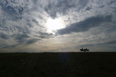 天空, 剪影, 蒙古