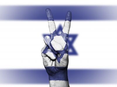 以色列, 和平, 手, 国家, 背景, 旗帜, 颜色