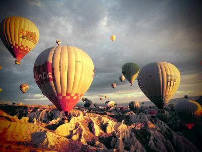 土耳其, 起亚帽波, beolryun, 热气球, 飞行, 热-温度, 冒险