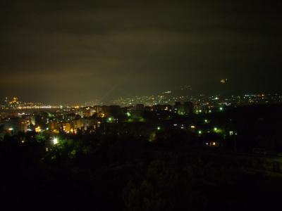 晚上, 城市, 灯, 黑暗, 视图, 安塔利亚, 土耳其