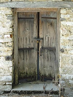 门, 老, 村庄, 木材, 入口, 古董, 木制
