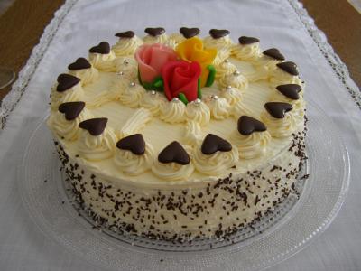 蛋糕, 生日, 甜, 心, 香草