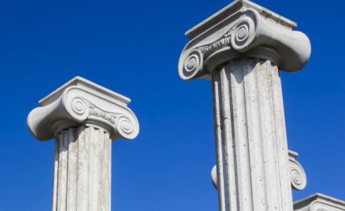 支柱首都, 希腊语, 建筑, 列, 离子, 优雅, 古典