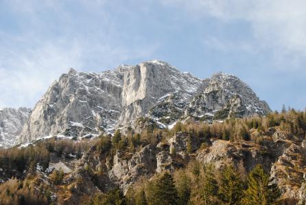 冬天, 贝, 岩石, 上部巴伐利亚, 巴法力亚阿尔卑斯, 山, 自然