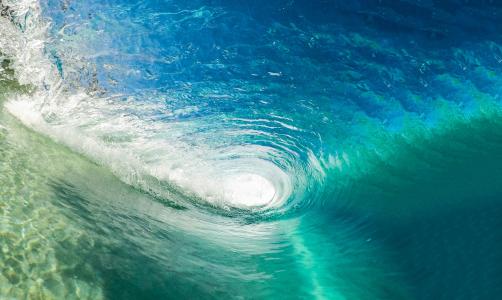 波, 管, 海洋, 蓝色, 网上冲浪, 每桶, 夏季