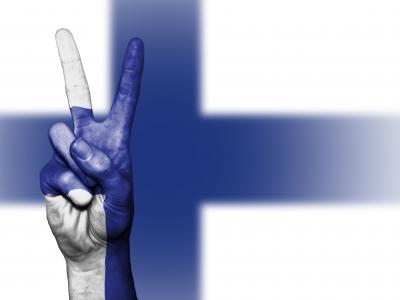芬兰, 和平, 手, 国家, 背景, 旗帜, 颜色