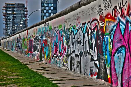 柏林墙, 柏林, 墙上, 纪念碑, 涂鸦, ddr, 历史