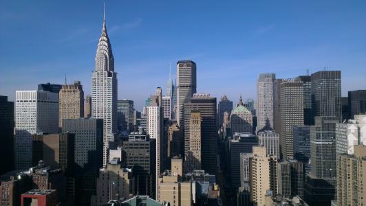 纽约, 纽约, 天际线, 摩天大楼, 克莱斯勒, 曼哈顿, 纽约市天际线