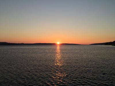 海, 日落, 克罗地亚