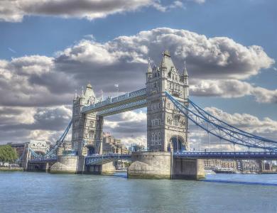 伦敦, 英格兰, 泰晤士河, 河, 吊桥, 悬索桥, 具有里程碑意义