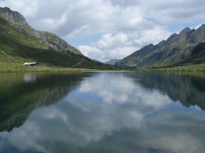 bergsee, 镜像, 山脉, 正如玻璃一样光滑, 山, 反思, 湖