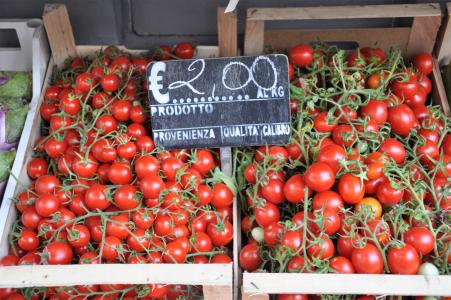 收获, 市场, 意大利, 蔬菜, 西红柿