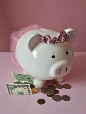 猪, 小猪, 粉色, 储蓄, 保存, 钱, 硬币