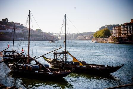杜罗河, 波尔图, rabelo 船, 葡萄牙, 葡萄酒港, 里贝拉, 航海的船只