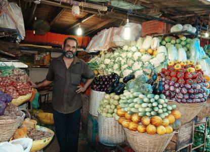 印度, 孟买, 水果, 市场, 蔬菜