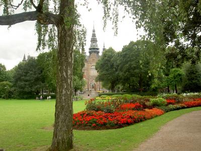 公园, 花, 红色, 具有里程碑意义, 博物馆, nordiska, 斯德哥尔摩