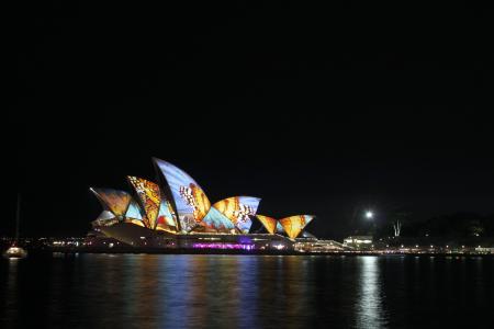 悉尼歌剧院, 悉尼港, 歌剧院, 晚上, 城市, 艺术, 照明