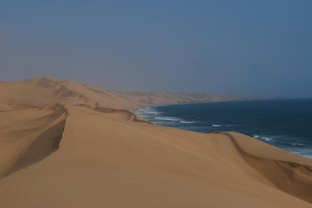 海, 沙漠, 塞斯瑞姆, 纳米比亚, 沙丘, 景观, 沙子
