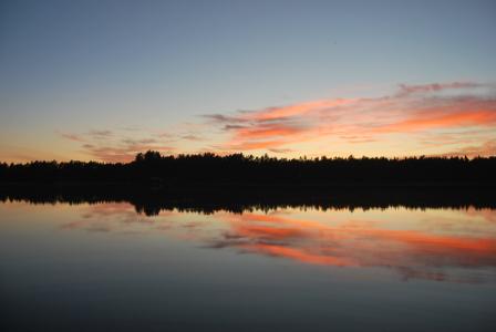 日落, 湖, abendstimmung, 太阳, 浪漫, 芬兰