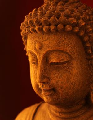 智慧, 禅宗, 冥想, 佛教, 宁静, 脸上, 雕像