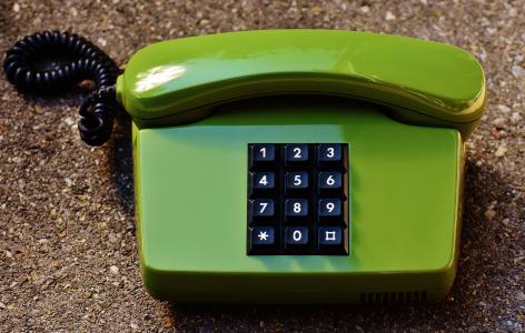 电话, 八十年代, 老, 绿色, 钥匙, 通信, 电话